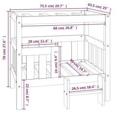 MAISON EXCLUSIVE - Lit pour chien marron miel 75,5x63,5x70 cm bois de pin solide