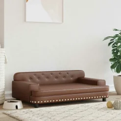 MAISON EXCLUSIVE - Lit pour chien marron 90x53x30 cm similicuir