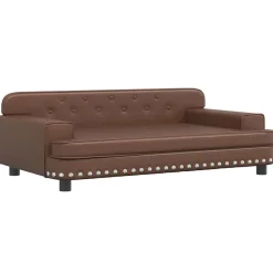 MAISON EXCLUSIVE - Lit pour chien marron 90x53x30 cm similicuir