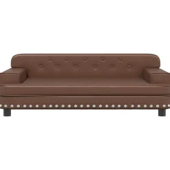 MAISON EXCLUSIVE - Lit pour chien marron 90x53x30 cm similicuir