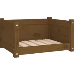 MAISON EXCLUSIVE - Lit pour chien marron miel 55,5x45,5x28 cm bois massif de pin