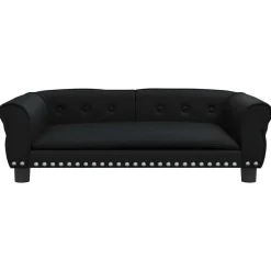 MAISON EXCLUSIVE - Lit pour chien noir 95x55x30 cm similicuir