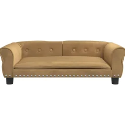 MAISON EXCLUSIVE - Lit pour chien marron 95x55x30 cm velours