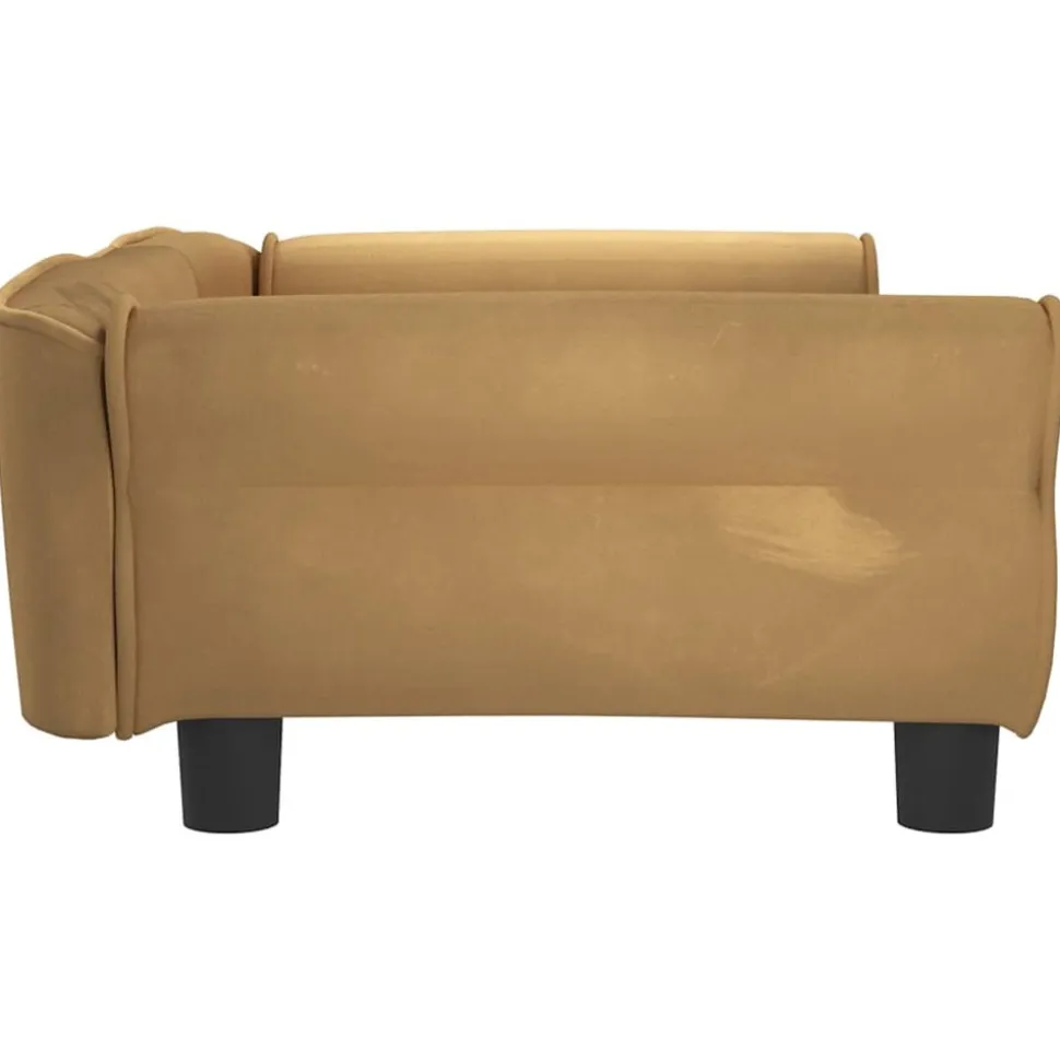 MAISON EXCLUSIVE - Lit pour chien marron 95x55x30 cm velours