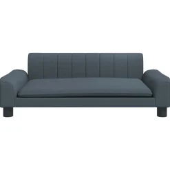 MAISON EXCLUSIVE - Lit pour chien gris foncé 90x53x30 cm tissu