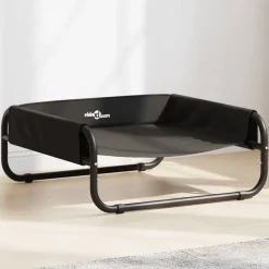 MAISON EXCLUSIVE - Lit surélevé pour chien anthracite tissu oxford et acier