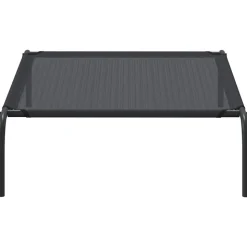 MAISON EXCLUSIVE - Lit surélevé pour chien noir l textilène