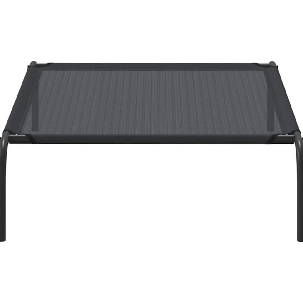 MAISON EXCLUSIVE - Lit surélevé pour chien noir l textilène