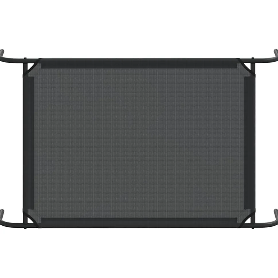 MAISON EXCLUSIVE - Lit surélevé pour chien noir l textilène