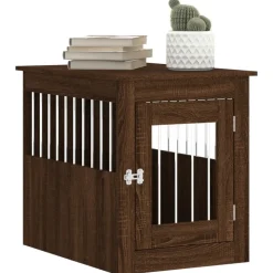 MAISON EXCLUSIVE - Meuble de cage pour chiens chêne marron 55x75x65 cm