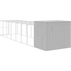 MAISON EXCLUSIVE - Niche pour chien avec cour gris clair 214x865x181 cm