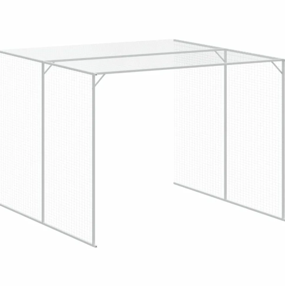 MAISON EXCLUSIVE - Niche pour chien avec cour gris clair 214x865x181 cm