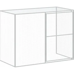 MAISON EXCLUSIVE - Niche pour chien avec cour gris clair 214x865x181 cm