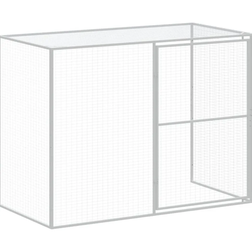 MAISON EXCLUSIVE - Niche pour chien avec cour gris clair 214x865x181 cm