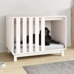 MAISON EXCLUSIVE - Niche pour chien blanc 90x60x67 cm bois de pin massif