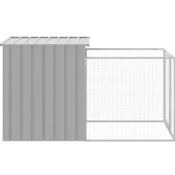 MAISON EXCLUSIVE - Niche pour chien avec cour gris clair 110x201x110 cm