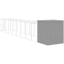 MAISON EXCLUSIVE - Niche pour chien avec cour gris clair 165x1067x181 cm