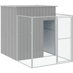 MAISON EXCLUSIVE - Niche pour chien avec cour gris clair 165x1067x181 cm