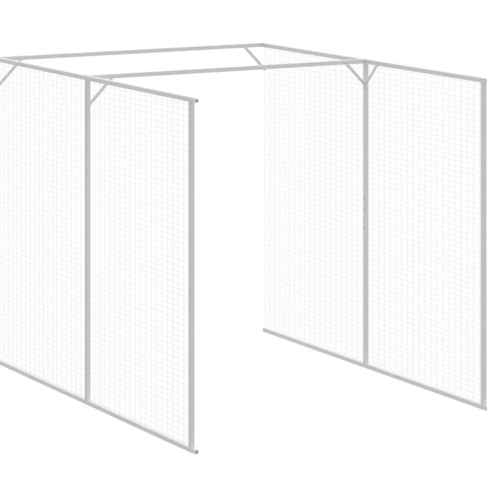 MAISON EXCLUSIVE - Niche pour chien avec cour gris clair 165x1067x181 cm