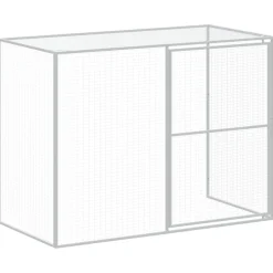 MAISON EXCLUSIVE - Niche pour chien avec cour anthracite 214x865x181 cm