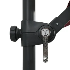 MAISON EXCLUSIVE - Parasol de jardin en porte-à-faux lumières led rouge bordeaux