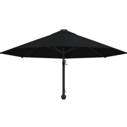 MAISON EXCLUSIVE - Parasol mural avec mât en métal 300 cm noir