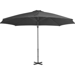 MAISON EXCLUSIVE - Parasol de jardin en porte-à-faux et poteau en aluminium