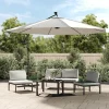 MAISON EXCLUSIVE - Parasol de jardin en porte-à-feux et lumières led mât en métal