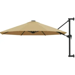 MAISON EXCLUSIVE - Parasol mural avec mât métallique 300 cm taupe