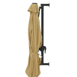 MAISON EXCLUSIVE - Parasol mural avec mât métallique 300 cm taupe