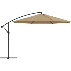 MAISON EXCLUSIVE - Parasol de jardin en porte-à-faux et poteau en aluminium taupe