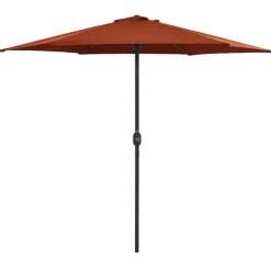 MAISON EXCLUSIVE - Parasol de jardin et mât en aluminium 270x246 cm terre cuite