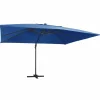 MAISON EXCLUSIVE - Parasol de jardin en porte-à-faux lumières led mât en aluminium