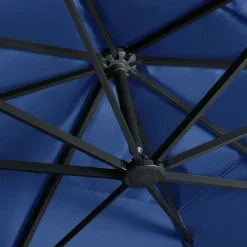 MAISON EXCLUSIVE - Parasol de jardin en porte-à-faux lumières led mât en aluminium