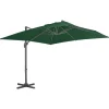 MAISON EXCLUSIVE - Parasol de jardin en porte-à-faux et poteau en aluminium vert
