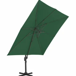 MAISON EXCLUSIVE - Parasol de jardin en porte-à-faux et poteau en aluminium vert