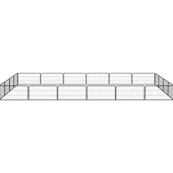 MAISON EXCLUSIVE - Parc pour chien 20panneaux noir 100x50cm acier enduit de poudre