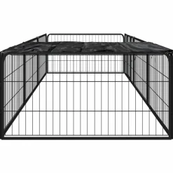 MAISON EXCLUSIVE - Parc pour chien 8 panneaux noir 100x50cm acier enduit de poudre