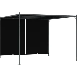 MAISON EXCLUSIVE - Pergola de jardin avec toit rétractable 3x3 m anthracite