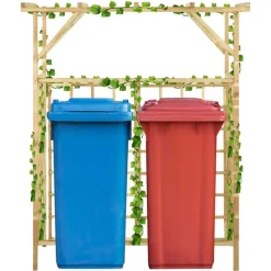 MAISON EXCLUSIVE - Pergola de jardin pour poubelles doubles bois de pin imprégné
