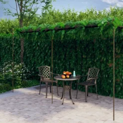 MAISON EXCLUSIVE - Pergola de jardin marron antique 6x3x2,5 m fer