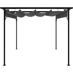 MAISON EXCLUSIVE - Pergola avec toit rétractable anthracite 3x3 m acier 180 g/m²