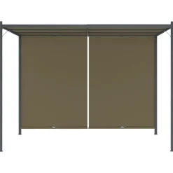MAISON EXCLUSIVE - Pergola de jardin avec auvent rétractable 3x3 m taupe 180 g/m²