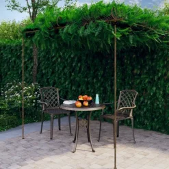 MAISON EXCLUSIVE - Pergola de jardin marron antique 3x3x2,5 m fer