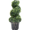 MAISON EXCLUSIVE - Plante de buis artificiel en spirale avec pot vert 59 cm