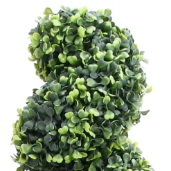 MAISON EXCLUSIVE - Plante de buis artificiel en spirale avec pot vert 59 cm
