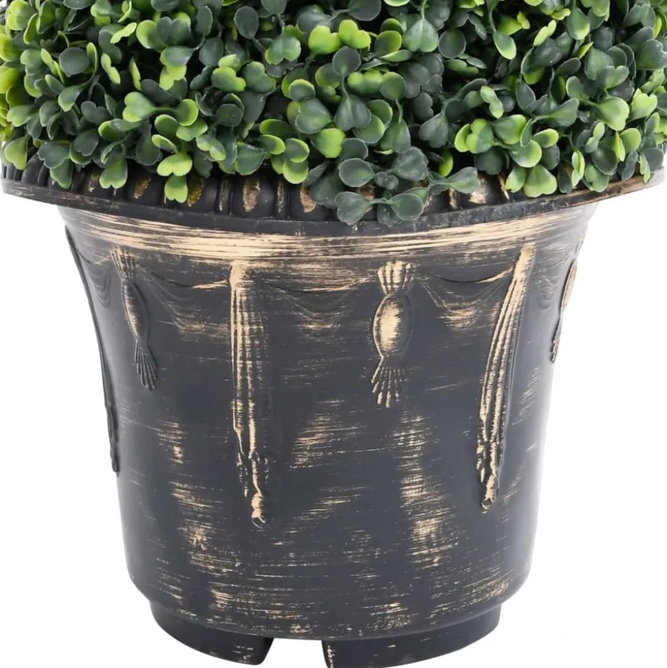 MAISON EXCLUSIVE - Plante de buis artificiel en spirale avec pot vert 59 cm