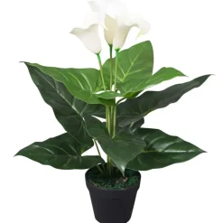 MAISON EXCLUSIVE - Plante artificielle avec pot lis calla 45 cm blanc