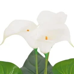 MAISON EXCLUSIVE - Plante artificielle avec pot lis calla 45 cm blanc