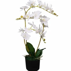 MAISON EXCLUSIVE - Plante artificielle avec pot orchidée 65 cm blanc